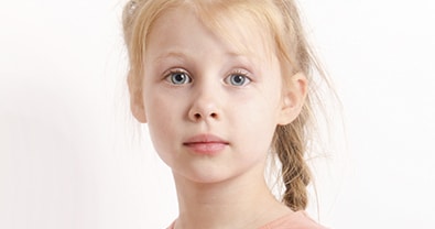 girl child with blonde hair