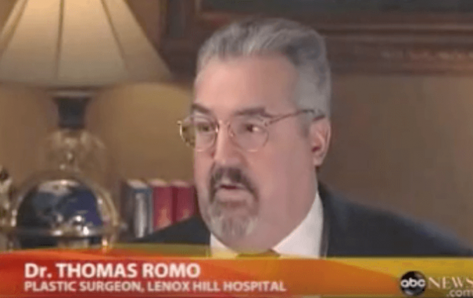 Dr. Romo discussing facial plastic surgery on abc News