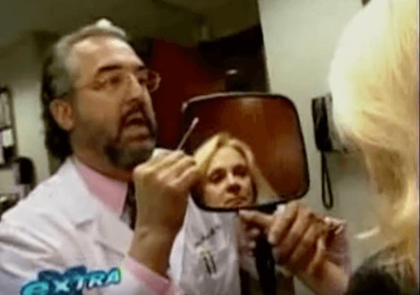 Dr. Romo with patient