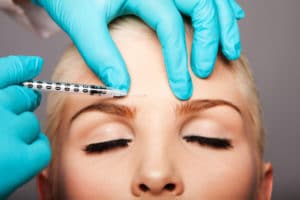 woman recieving restylane injections