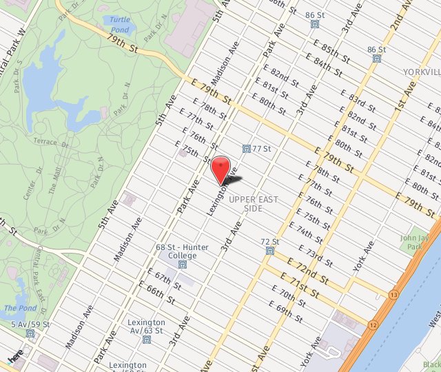 Location Map: 135 E 74th Street New York, NY 10021